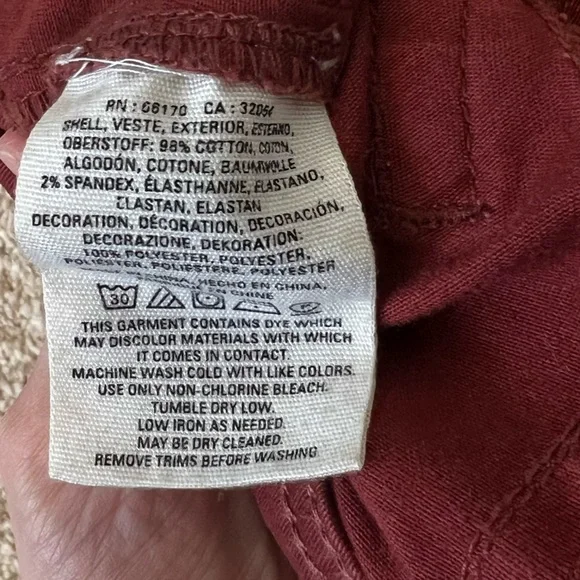 Anthropologie Maroon Cargo Skinny Jeans - Picture 7 of 12